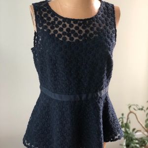 NWOT Banana Republic sleeveless peplum blouse